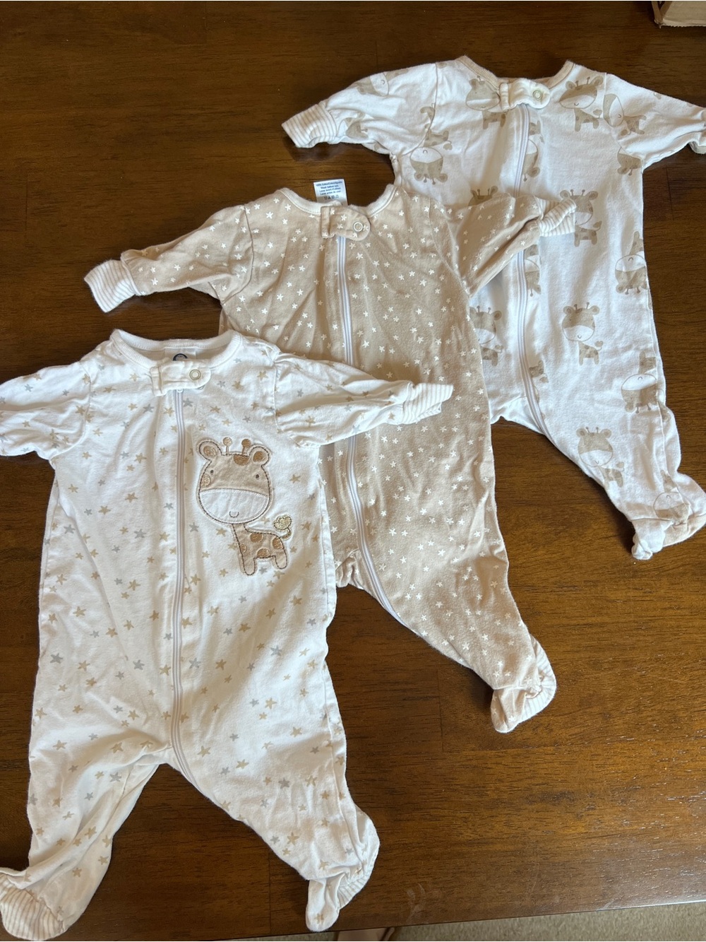3 Pack Newborn Gerber Sleep n Play Zipper Footed Sleepers Gender neutral